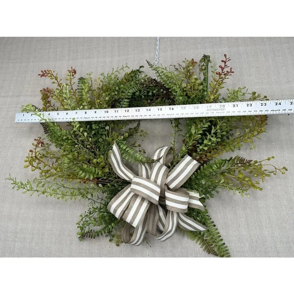 Handmade Decorative Wreath 18”x23” Front Door Wall Decor Rustic Farm House